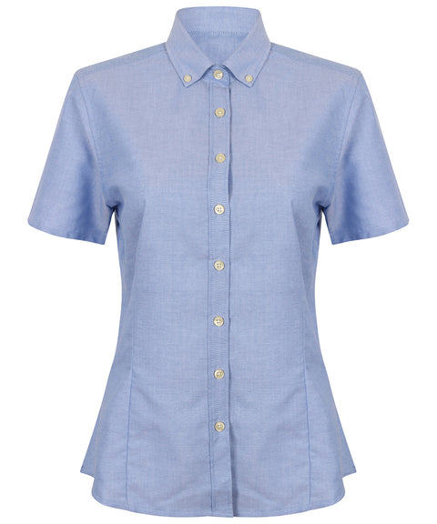 Women's modern short sleeve Oxford shirt