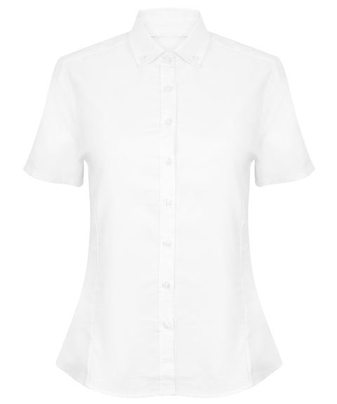 Women's modern short sleeve Oxford shirt