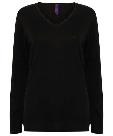 Women's 12 gauge v-neck jumper