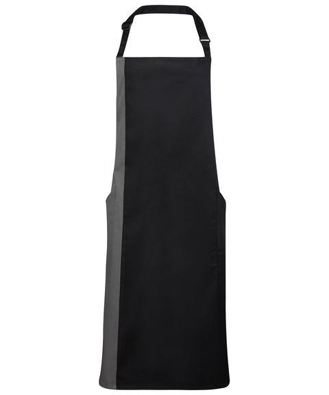 Contrast bib apron