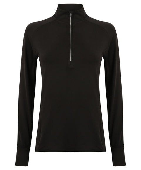 Women's long-sleeved ¼ zip top
