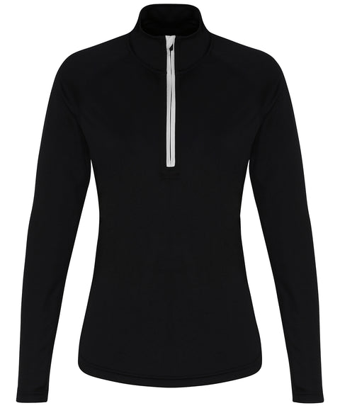 Women's TriDri® long sleeve performance ¼ zip