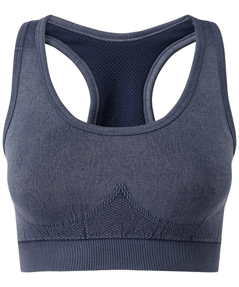 "Tridri® seamless "3D fit" multi-sport sculpt bra top denim"