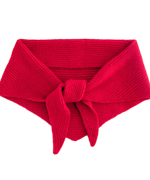 Knitted triangle scarf