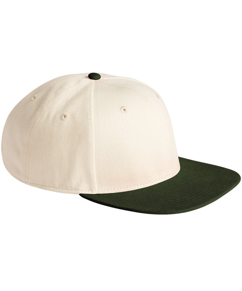 Contrast flat peak 6-panel cap