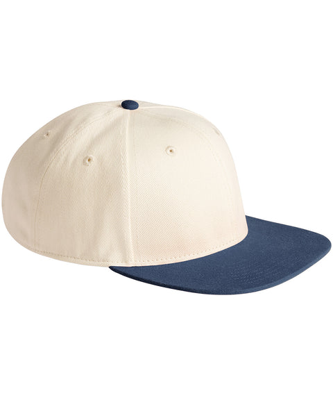 Contrast flat peak 6-panel cap