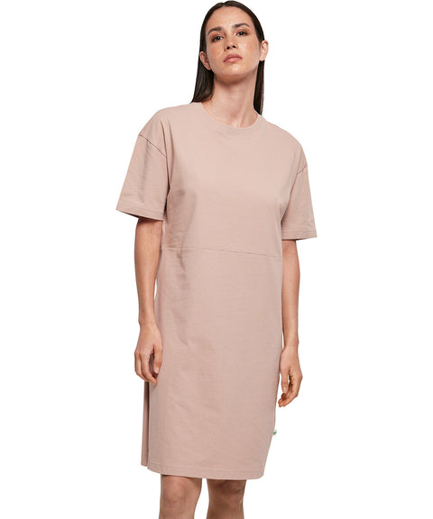 Women's organic oversized slit tee dress