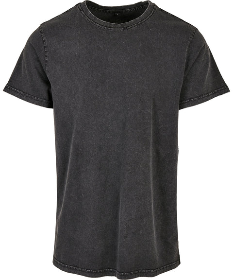 Acid washed round neck tee