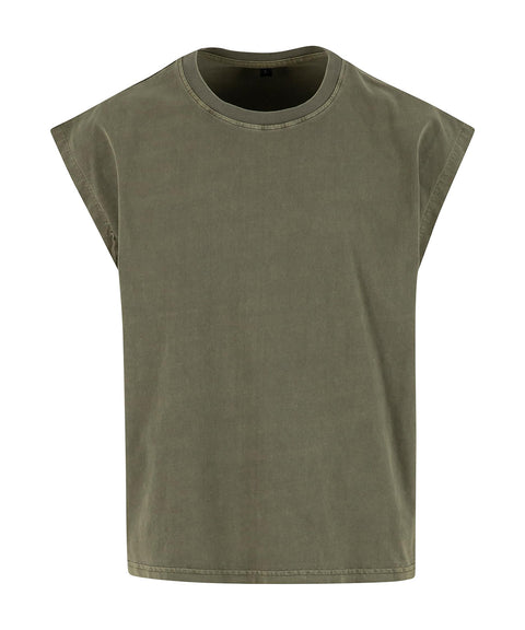Vintage cropped heavy sleeveless tee