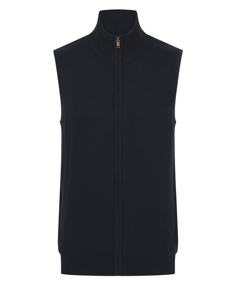 Sleeveless zip-through jumper