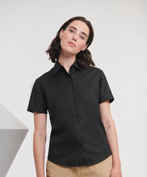 Women's short sleeve Oxford shirt