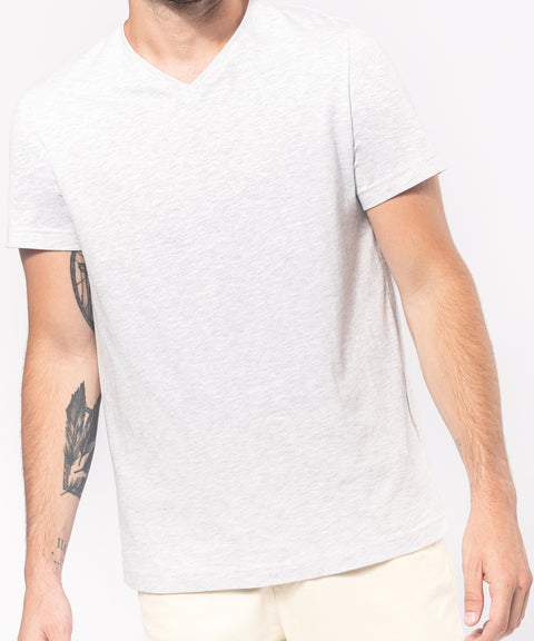 Men's short-sleeved V-neck T-shirt