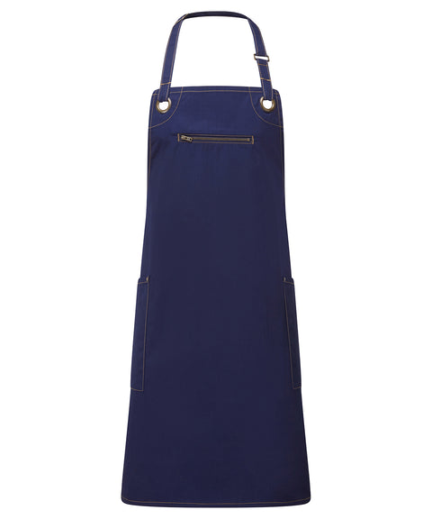 ‘Barley’ Contrast Stitch Bib Apron