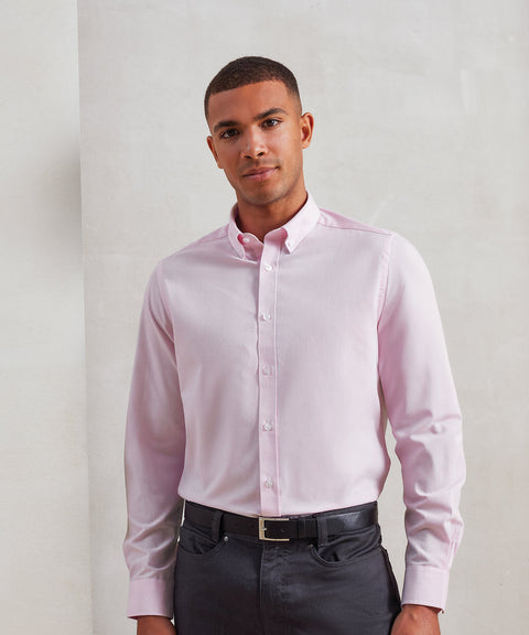 Cotton-rich Oxford stripes shirt 