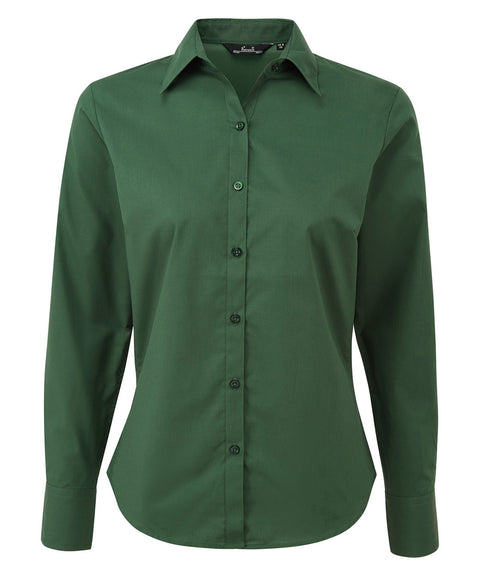 Women's poplin long sleeve blouse