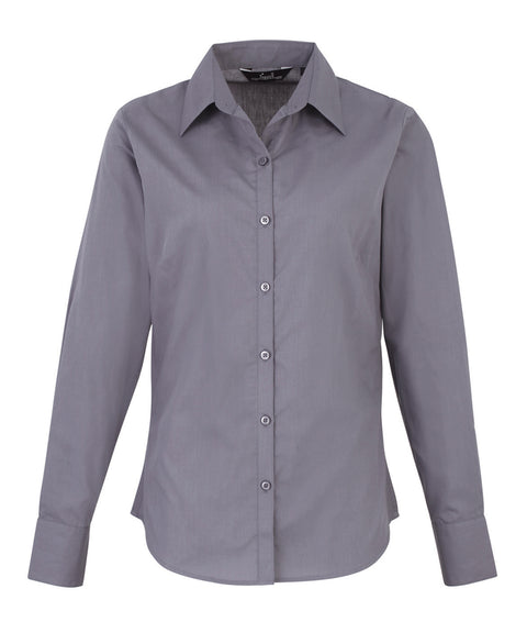Women's poplin long sleeve blouse
