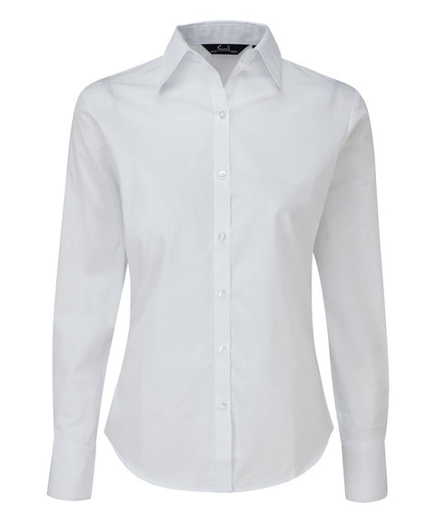 Women's poplin long sleeve blouse