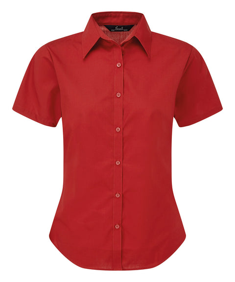 Women's short sleeve poplin blouse