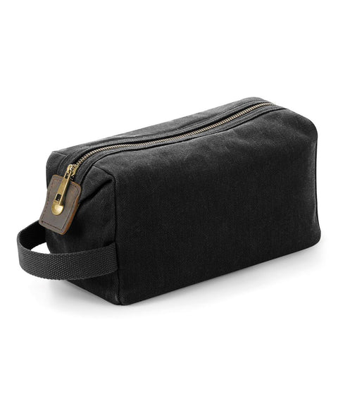 Heritage waxed canvas wash bag