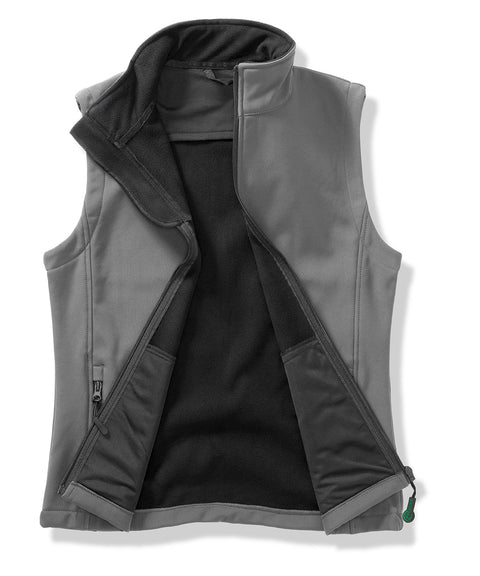 Printable softshell bodywarmer with recycled fleece inner
