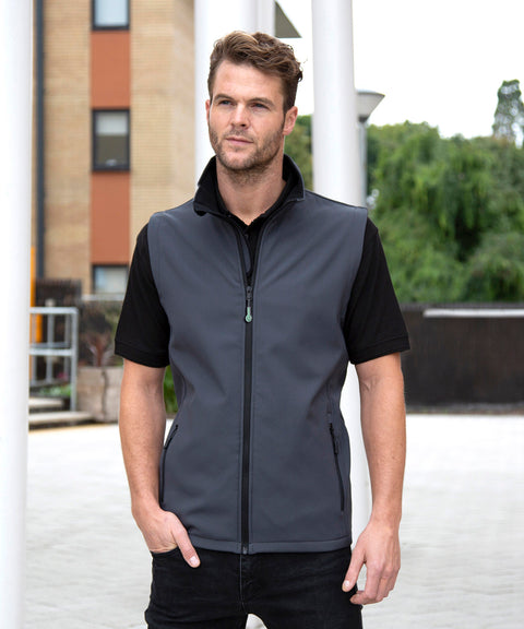 Printable softshell bodywarmer with recycled fleece inner