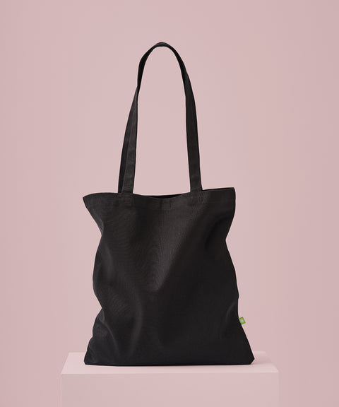Premium organic canvas shopper long handle