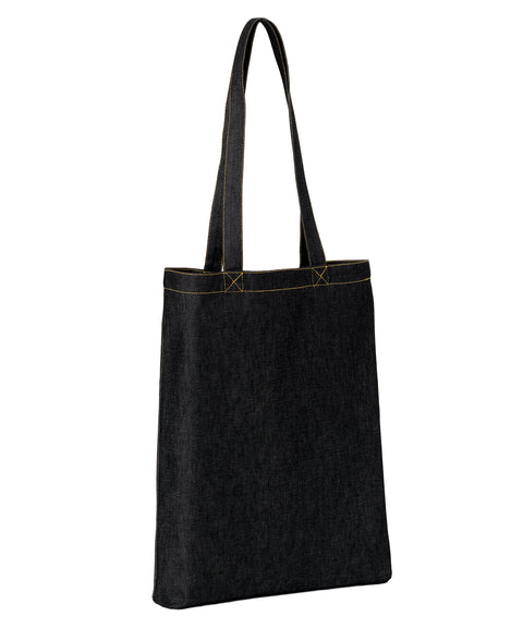 Denim ‘flat base’ shopper
