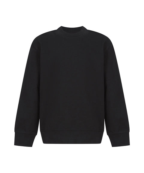 Kids sustainable fashion curved hem sweatshirt