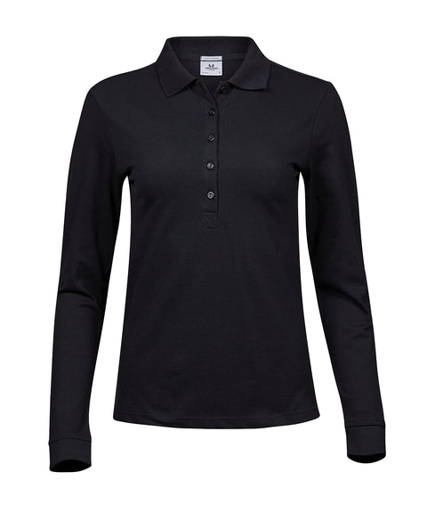 Women’s luxury stretch long sleeve polo (146)