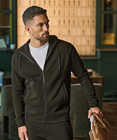 Ribbed interlock hooded full-zip (5508)