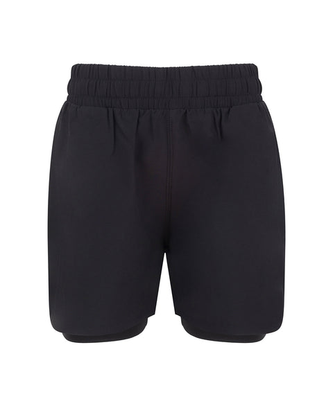 Kids double-layer sports shorts