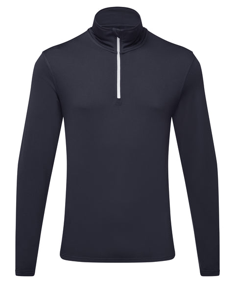 Men's TriDri® recycled long sleeve brushed back ¼ zip