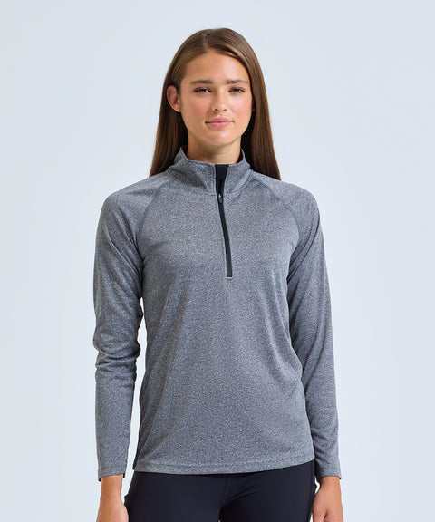 Women's TriDri® long sleeve performance ¼ zip