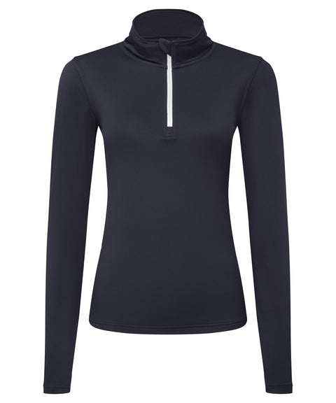 Women's TriDri® recycled long sleeve brushed back ¼ zip