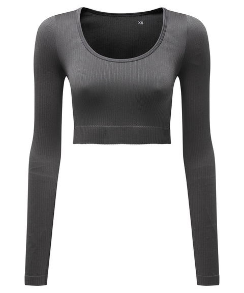 "Women's TriDri® ribbed seamless "3D fit" crop top"