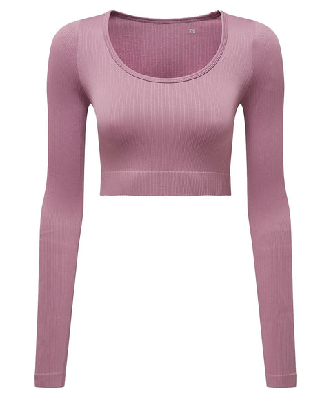 "Women's TriDri® ribbed seamless "3D fit" crop top"