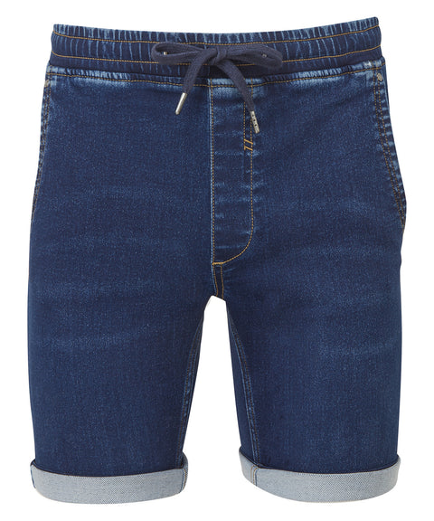 Men’s denim drawstring shorts