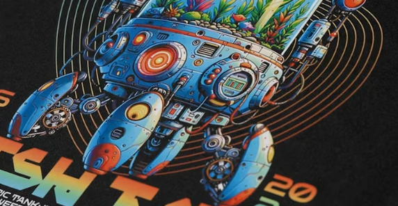 Industry-standard 5-colour DTF print comparison